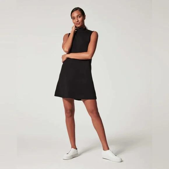 black mini dress and blazer Liza One-Shoulder Blazer Dress (More Colors)